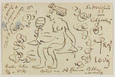 Lovis Corinth aan Carl Strathmann: Postkaart, Poststempel 8 maart 1906 door Lovis Corinth