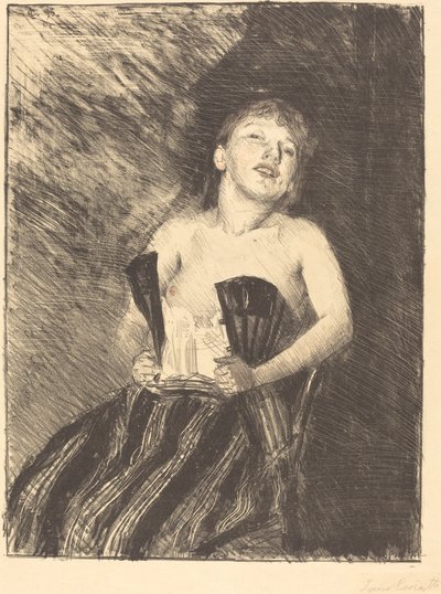 Meisje in een Korset door Lovis Corinth