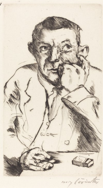 Mannelijk Portret met Ondersteunde Arm, 1916 door Lovis Corinth