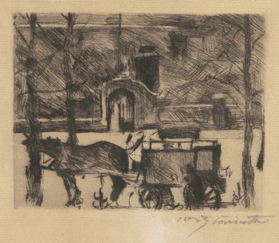 Melkwagen, 1916 door Lovis Corinth