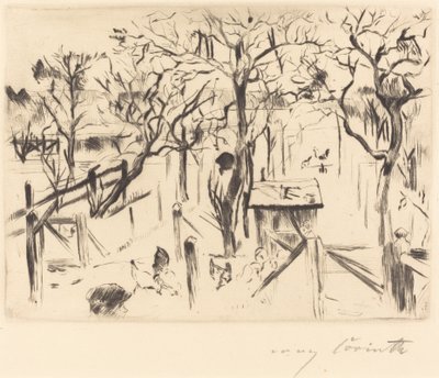 Boomgaard in de herfst (Obstgarten im Herbst) door Lovis Corinth