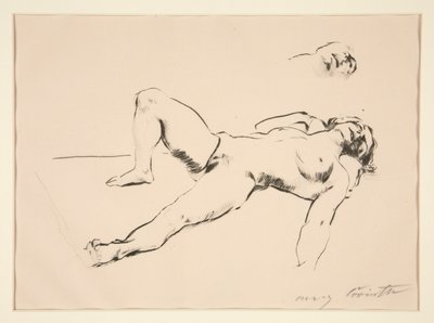 Liggend Naakt door Lovis Corinth