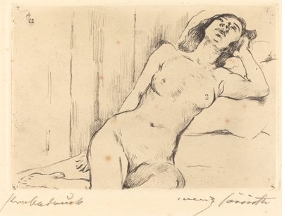 Rustende Vrouwelijke Naakt door Lovis Corinth