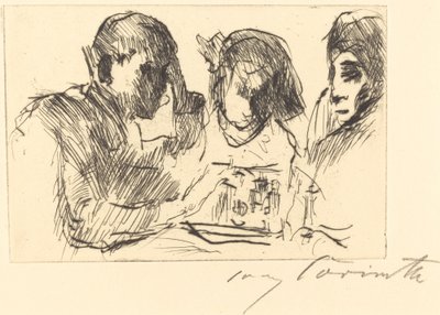 Schachspiel, 1918 door Lovis Corinth