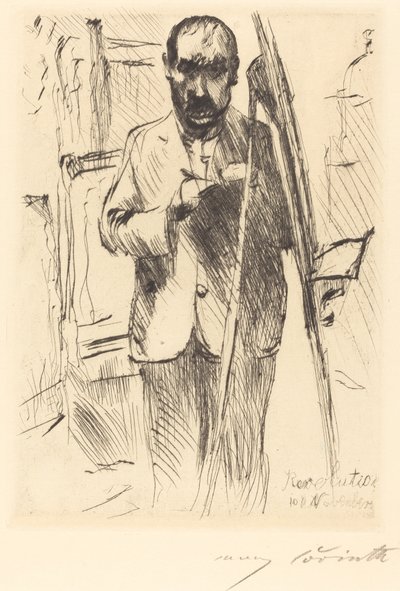 Zelfportret aan de Ezels door Lovis Corinth