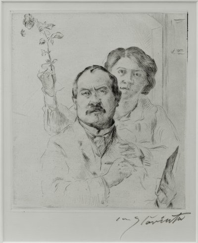 Zelfportret met zijn vrouw Charlotte Berend-Corinth door Lovis Corinth