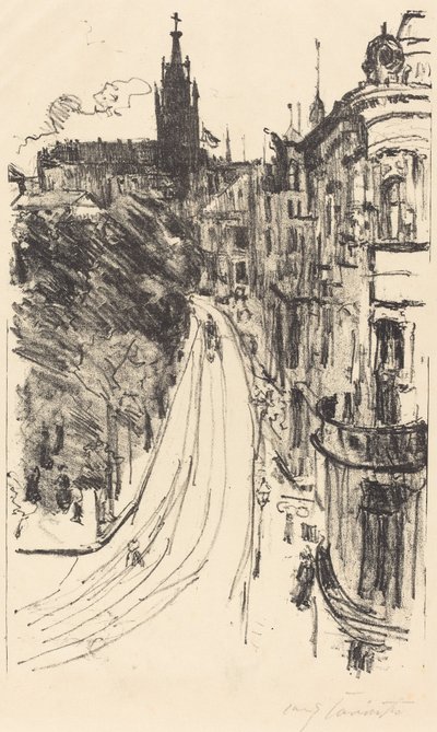 Strasse in Königsberg, 1918 door Lovis Corinth
