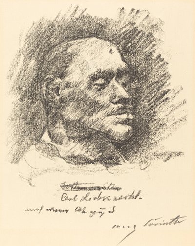 Doodsmasker van Liebknecht, 1920 door Lovis Corinth