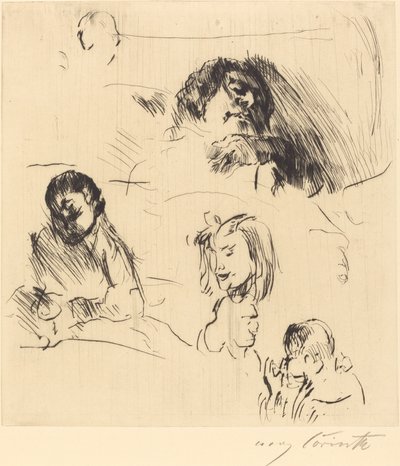 Verschiedene Bilnisstudien door Lovis Corinth