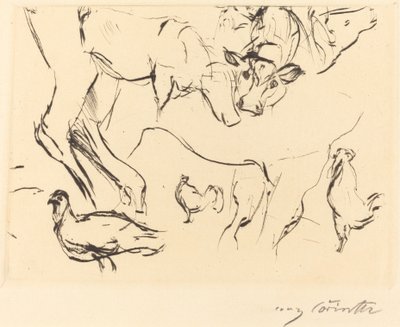Verschiedene Tierstudien, 1917 door Lovis Corinth