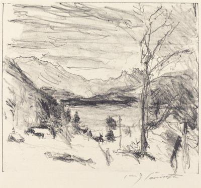Walchensee in Mist door Lovis Corinth