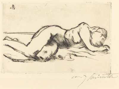 Vrouwelijk naakt door Lovis Corinth