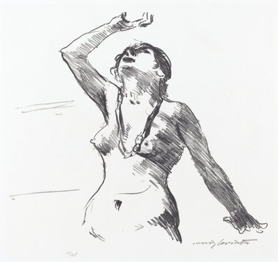 Vrouwelijk Naakt Verdedigt Zichzelf door Lovis Corinth