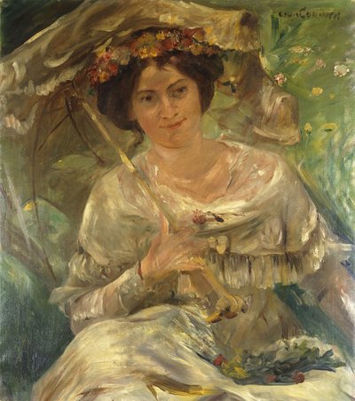 Vrouw in de zonneschijn door Lovis Corinth