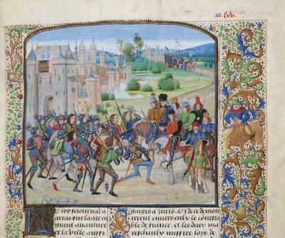 Terugkeer van Karel VI naar Parijs, ca. 1470-1475 door Loyset Liedet