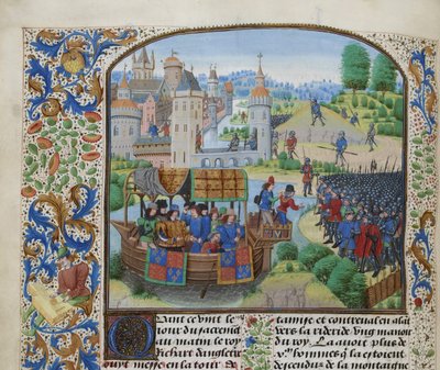Richard II ontmoet de rebellen op 14 juni 1381 door Loyset Liedet
