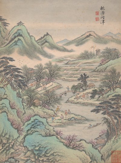 Acht landschappen, 1699 door Lu Han