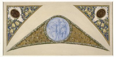 Schets voor de Feesttrap in het stadhuis van Parijs: Tweelingen, tussen 1888 en 1898 door Luc Oliver Merson