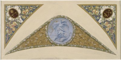 Schets voor de Feesttrap in het Stadhuis van Parijs: Poisson, tussen 1888 en 1898 door Luc Oliver Merson