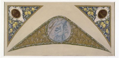 Schets voor de Fêtes-trap in het Stadhuis van Parijs: Capricorne, tussen 1888 en 1898 door Luc Oliver Merson