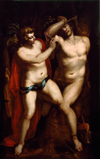 Apollo en Marsyas door Luca Cambiaso