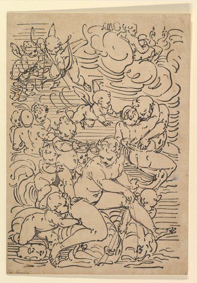 De triomf van Amphitrite door Luca Cambiaso