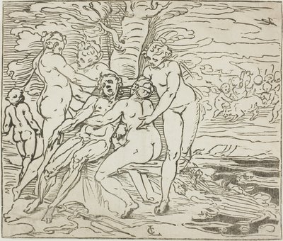 Venus rouwt om de dood van Adonis door Luca Cambiaso