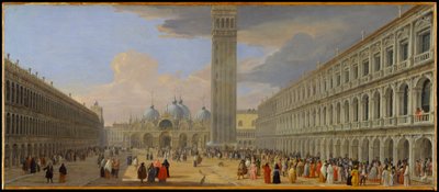 San Marcoplein, Venetië door Luca Carlevarijs