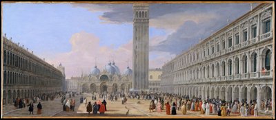 San Marcoplein, Venetië door Luca Carlevarijs