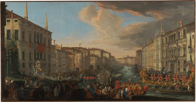 Regatta op het Grote Kanaal ter Ere van Frederik IV van Denemarken door Luca Carlevarijs