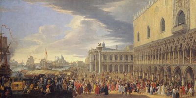 De aankomst van de graaf van Manchester in Venetië, 1707-1710 door Luca Carlevarijs