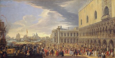 De aankomst van de graaf van Manchester in Venetië, 1707-10 door Luca Carlevaris