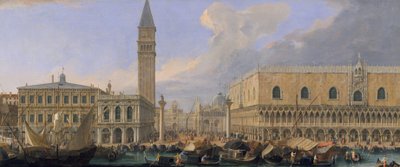 De Molo, Venetië, vanaf het Bacino di San Marco door Luca Carlevaris