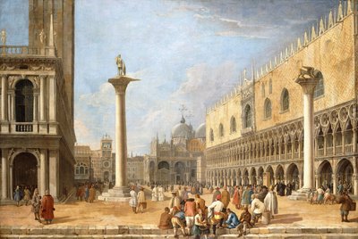 De Piazzetta, Venetië, kijkend naar het Piazza San Marco door Luca Carlevaris