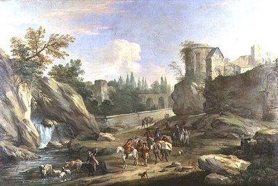 Reizigers in de Campagna door Luca Carlevaris