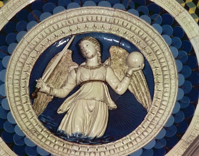 Gerechtigheid, rondel van het graf van de kardinaal van Portugal, 1460