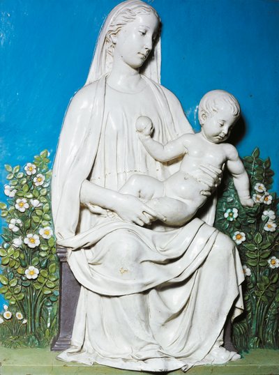 Madonna van de Rozenkrans, ca. 1450-55 door Luca Della Robbia