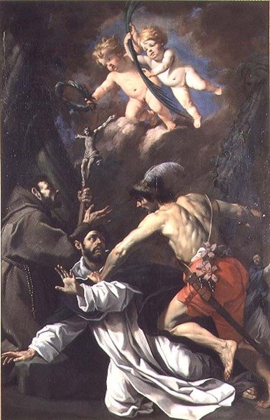Het martelaarschap van St. Peter Martyr door Luca Ferrari
