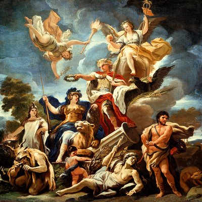 Allegorie van de Vesting, door Luca Giordano door Luca Giordano