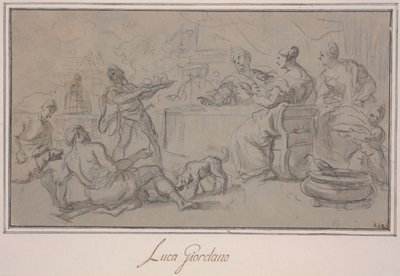 Banket van de rijken door Luca Giordano