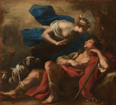 Diana en Endymion door Luca Giordano