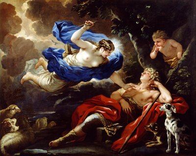 Diana en Endymion door Luca Giordano