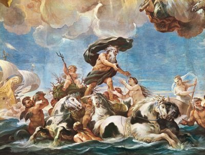 Neptunus (detail) door Luca Giordano