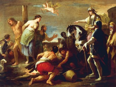 Olindo en Sophronia door Luca Giordano