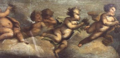 Putti die spelen (detail) door Luca Giordano