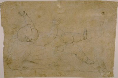 Liggend kind door Luca Giordano