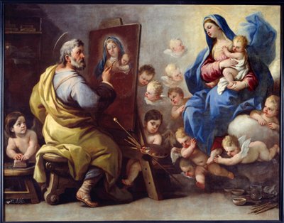 Sint Lucas schildert de Maagd door Luca Giordano