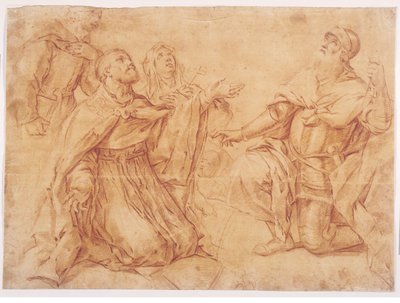 Heiligen Augustinus, Nicolaas van Tolentino, Teresa en Willem door Luca Giordano
