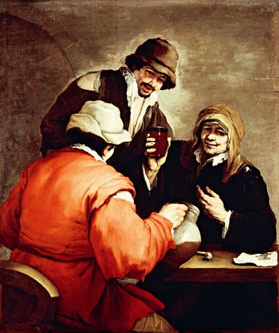 Tafereel in een taverne door Luca Giordano