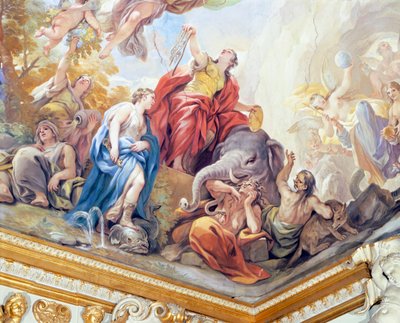 Matigheid (detail) door Luca Giordano